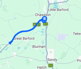 A1 eastbound diversion