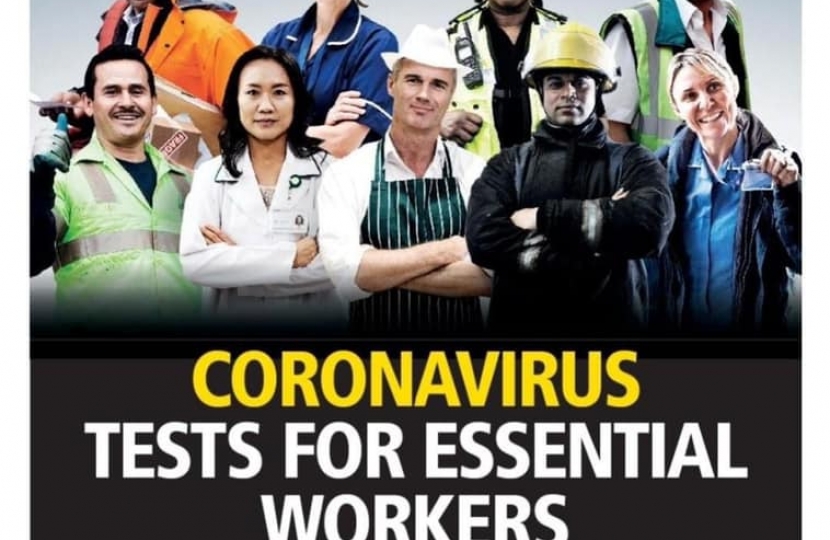 Tests for essential workers