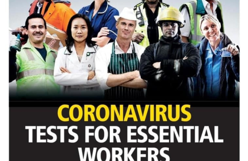 Tests for essential workers