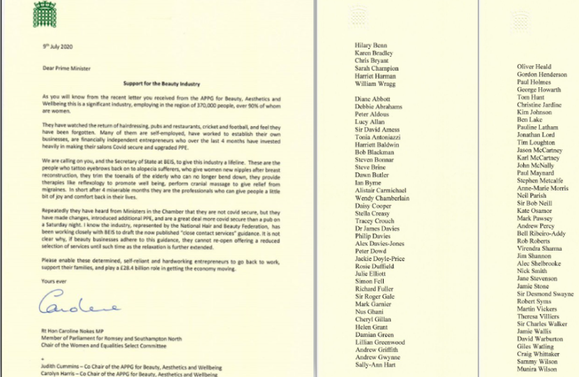 Beauty Sector Letter