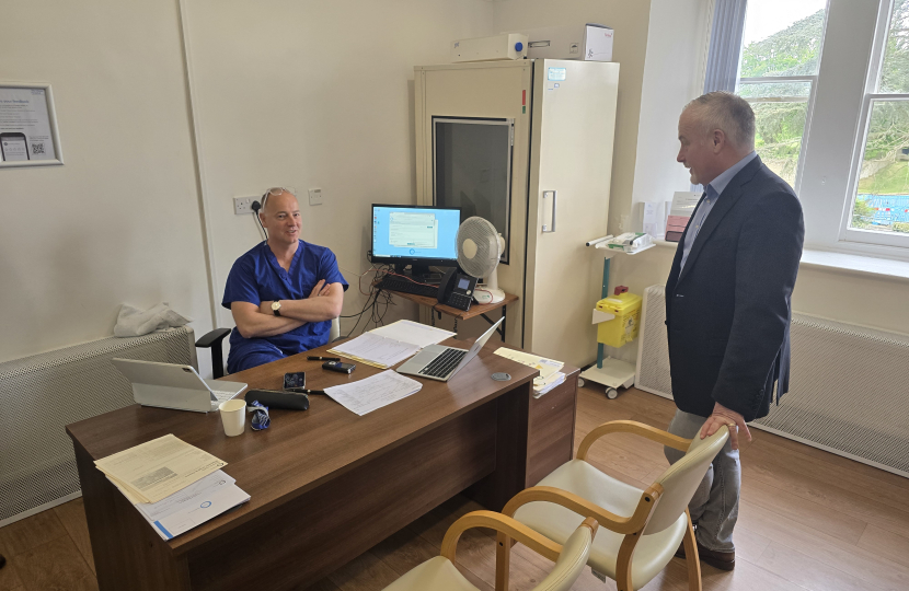 Richard Fuller MP at the Manor Hospital Biddenham