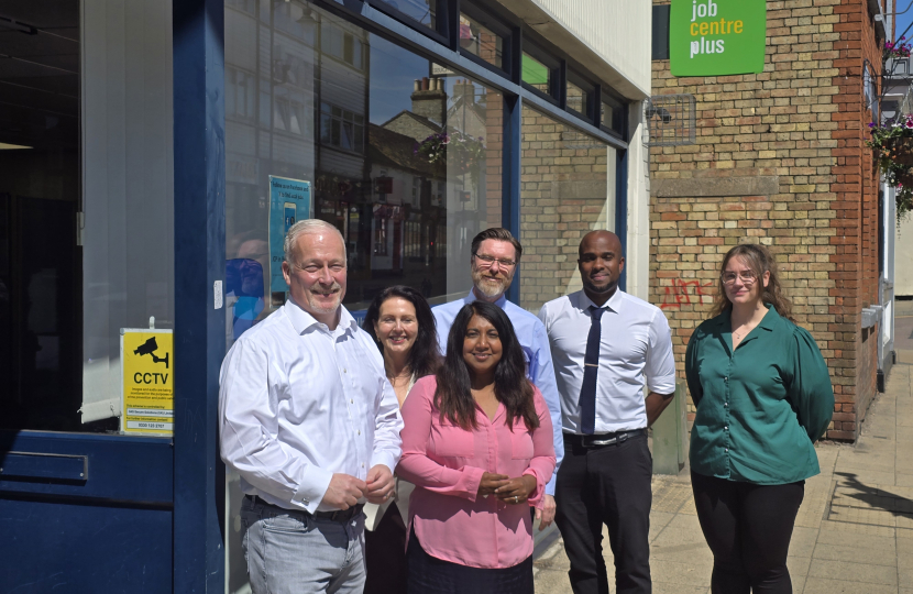 Richard Fuller MP at Biggleswade Job Centre