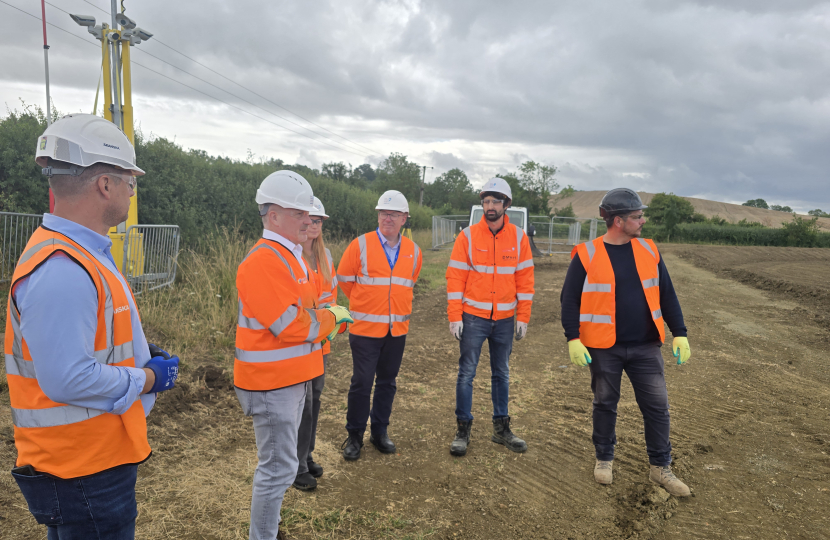 Richard Fuller MP at the site of Everton Wetlands