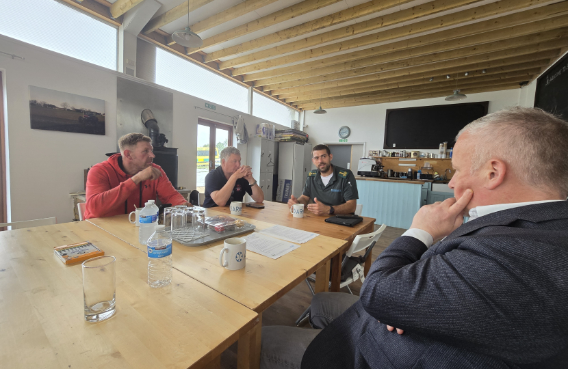 Richard Fuller MP meeting with Ambulance Response Group in Thurleigh