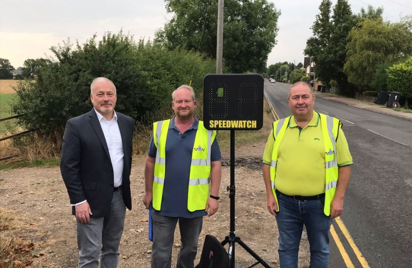 Richard with the Arlesey Speed Watch team