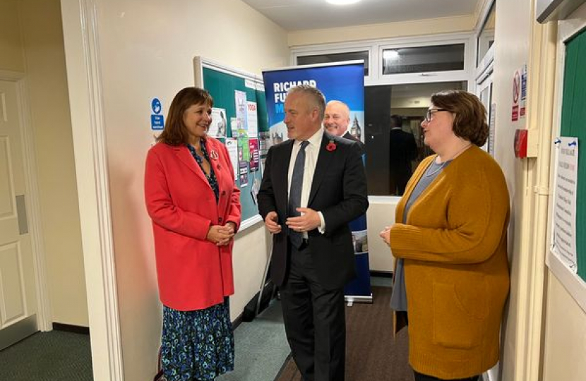 Richard with Cllr Jane Walker and Cllr Philippa Simms in Clapham