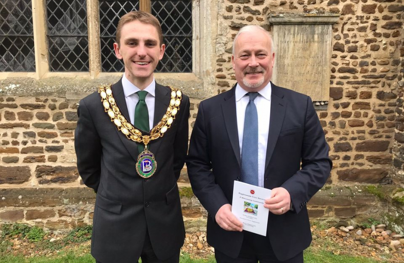 Richard and Mayor of Biggleswade, Grant Fage