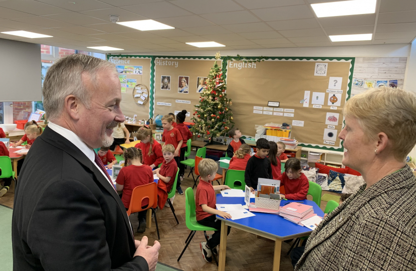 Richard Fuller MP at Lawnside Academy in Biggleswade