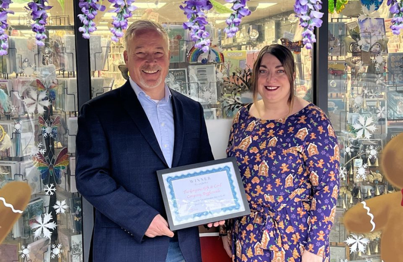 Richard with Sarah from Gorgeous Gift & Card Company