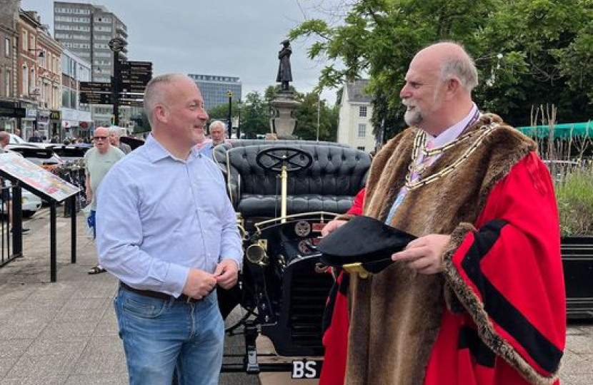 Richard with Mayor Tom at Bedford River Festival