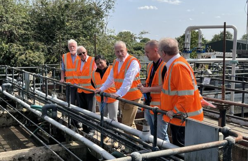 Image of Richard and councillors at Wyboston Treatment Centre