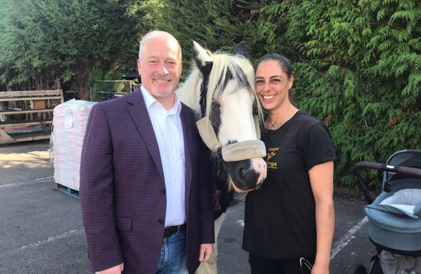 Richard with Natasha and her horse Duchess at the Podington Ride