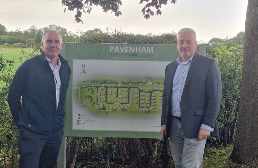 Richard with Ian Collier of Tingdene at Pavenham Park