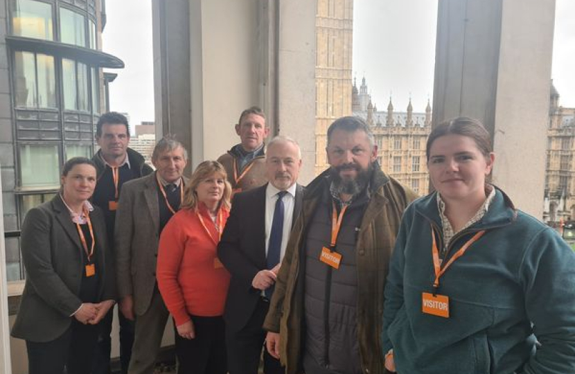 North Beds Farmers in Parliament with Richard Fuller after farm tax rally