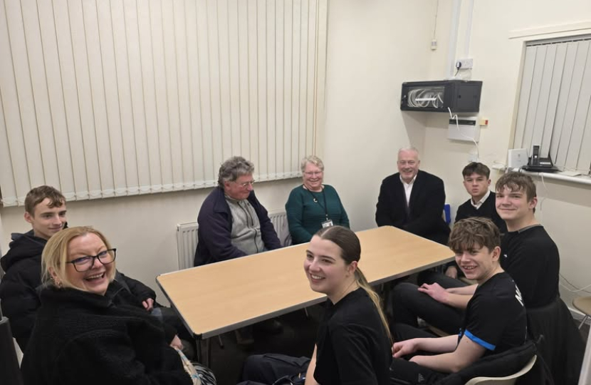 Richard Fuller MP with Potton Youth Council