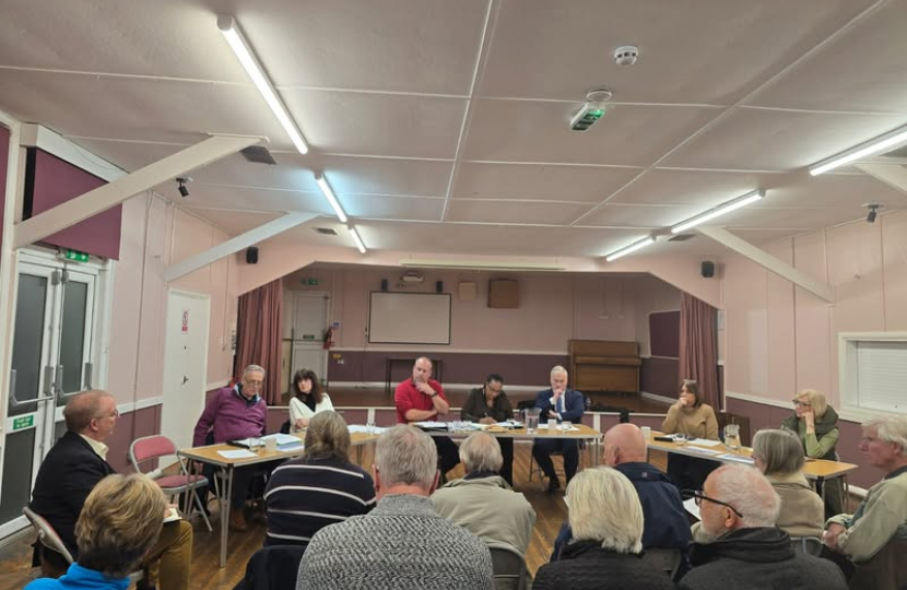Richard Fuller at Milton Ernest Parish Council meeting in February 2025