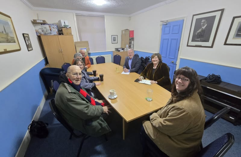Richard with Member of Sandy Town Council