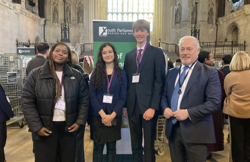 Richard Fuller MP with local Youth Parliamentarians