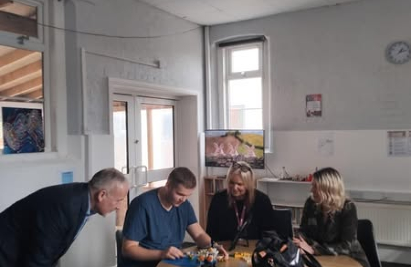 Richard Fuller MP at MacIntyre No Limits facility in Cotton End Bedfordshire