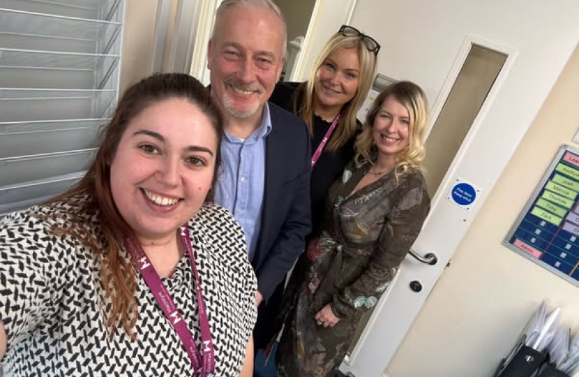 Richard Fuller MP at MacIntyre No Limits facility in Cotton End Bedfordshire