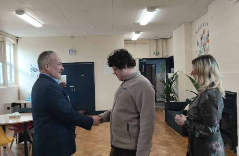 Richard Fuller MP at MacIntyre No Limits facility in Cotton End Bedfordshire