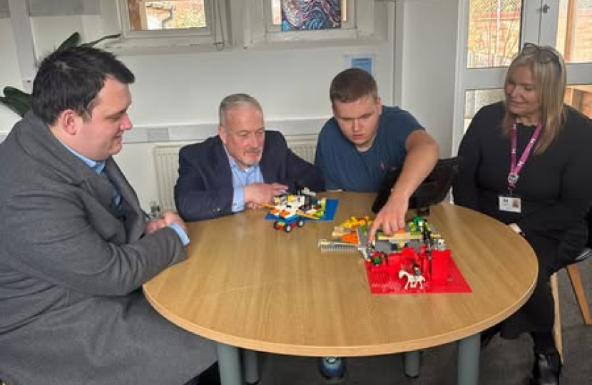 Richard Fuller MP at MacIntyre No Limits facility in Cotton End Bedfordshire