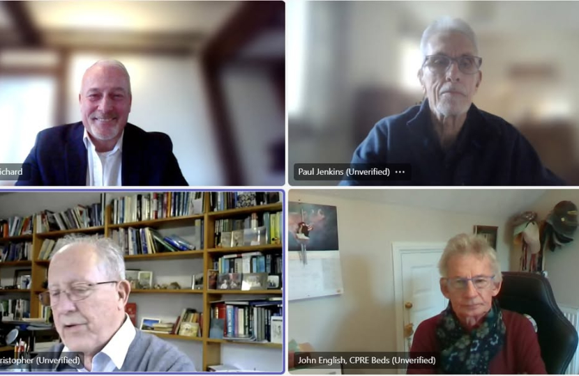 Richard Fuller MP with CPRE Bedfordshire