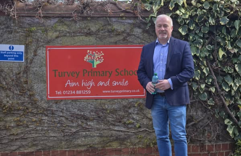 Richard Fuller MP at Turvey Primary school