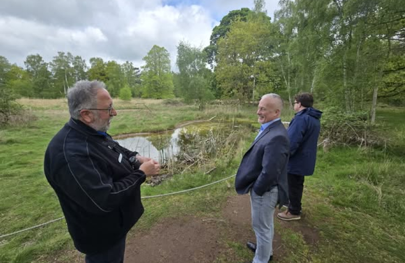 Richard Fuller MP at RSPB The Lodge Sandy