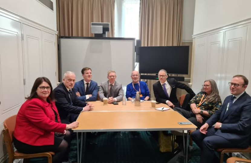 Richard Fuller MP with Cllr Adam Zerny and Beds MPs