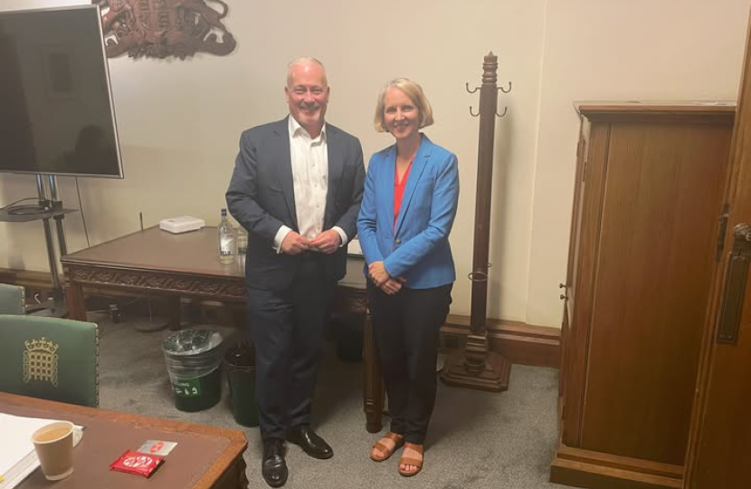 Richard Fuller MP with Treasury Minister Emma Reynolds MP