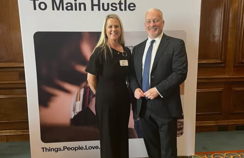Richard Fuller MP with constituent Jennie Bayliss, founder of Letterbox Cocktails