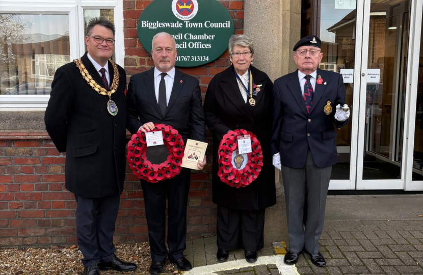 Richard at Remembrance Sunday in Biggleswade