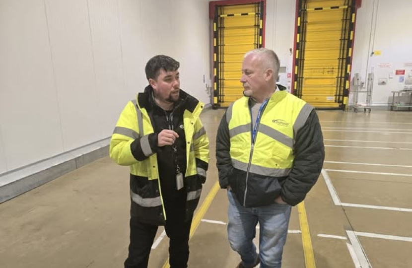 Richard Fuller MP at Bidfood in Biggleswade