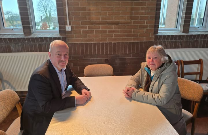 Richard Fuller MP with Cllr Verity Hawkins from Little Staughton Parish Council