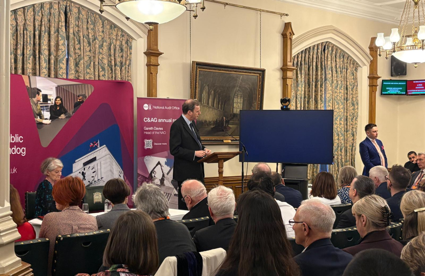 Gareth Davies National Audit Office (NAO) Comptroller and Auditor General addressing parliamentarians