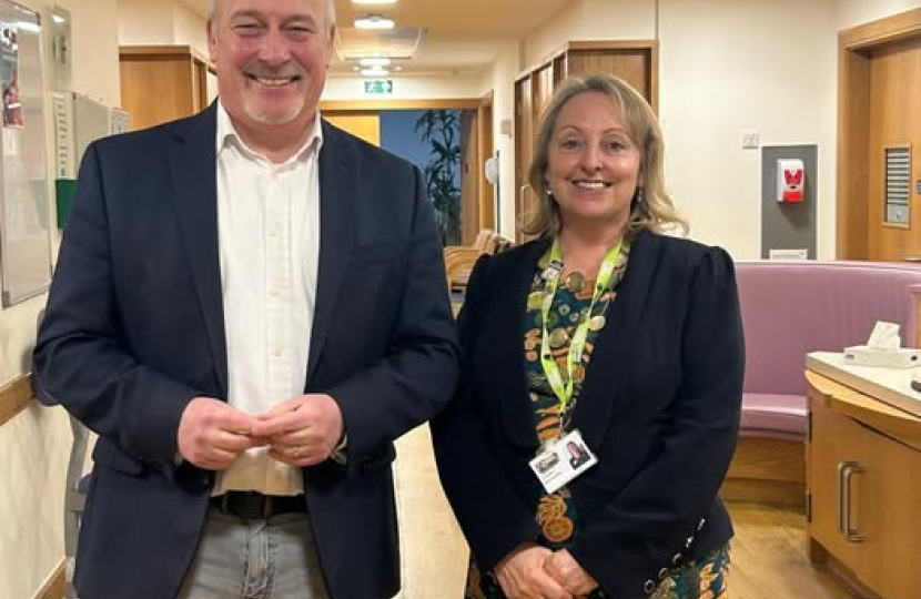 Richard with CEO of Keech Hospice Liz Searle