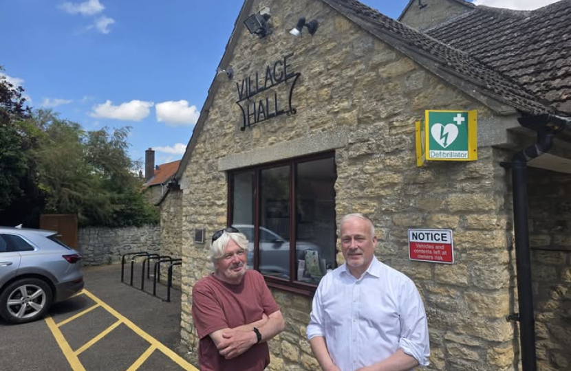 Richard Fuller MP with Councillor Jon Gambold at Biddenham drop-in sugery