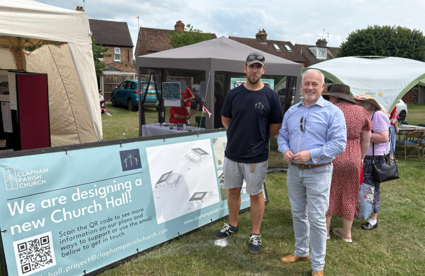 Richard Fuller MP with Steve Croft from the New Hall Project steering Committee