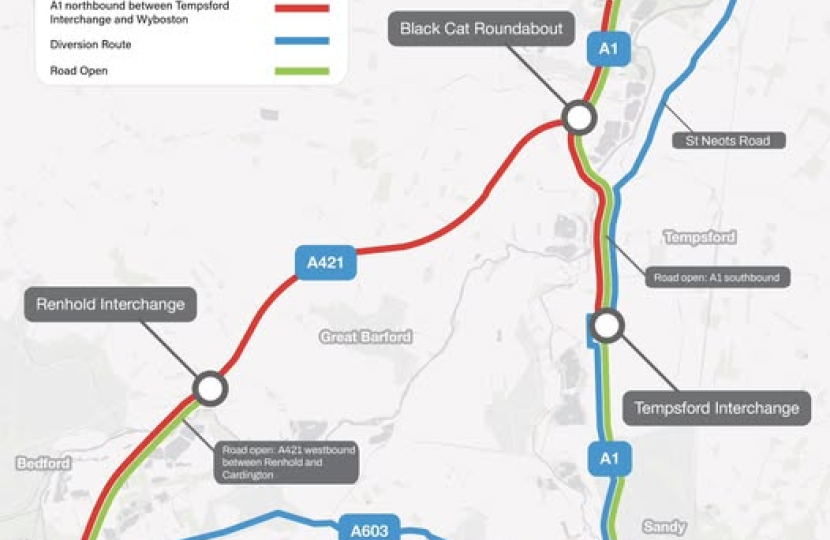 Image of road closure map