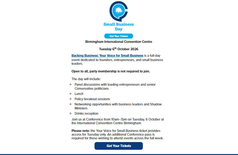 CPC26 Small Business Day flyer