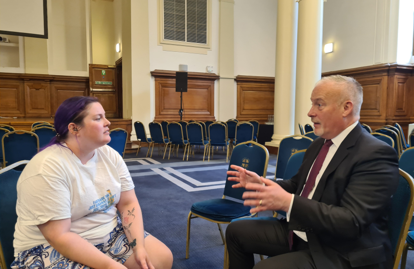 Richard Fuller MP with constituent Juliet at Climate Coalition Lobby Day in July 2025
