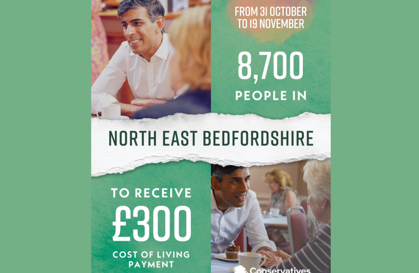 Cost of Living payment for North East Bedfordshire 