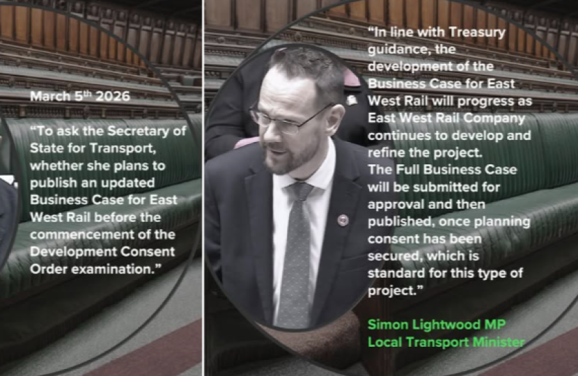 image of Richard's question and the minister's reply