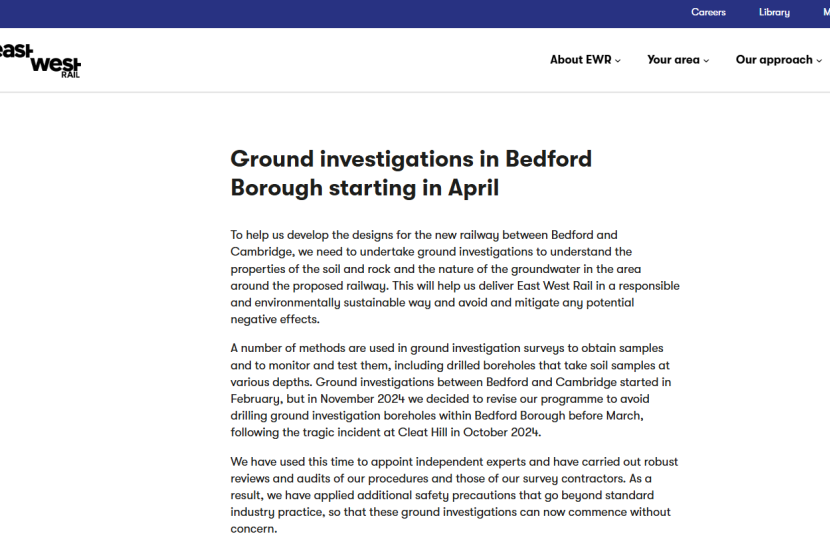 Image of EWR Ground investigations notice