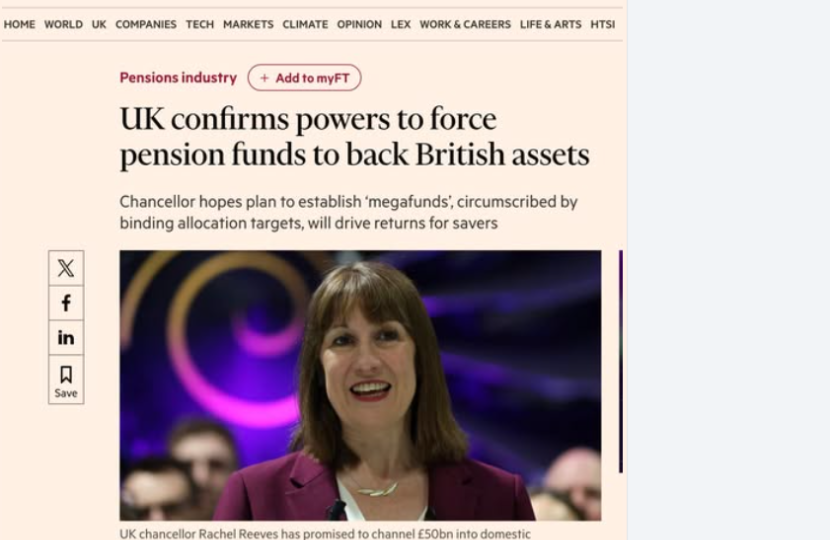 Screen grab of FT article