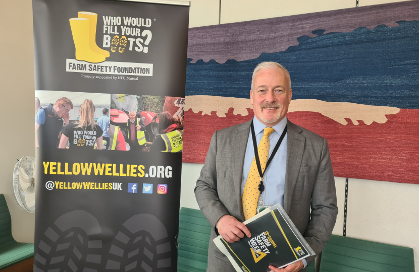 Richard Fuller MP at Yellow Wellies Farm Safety Week event in Parliament