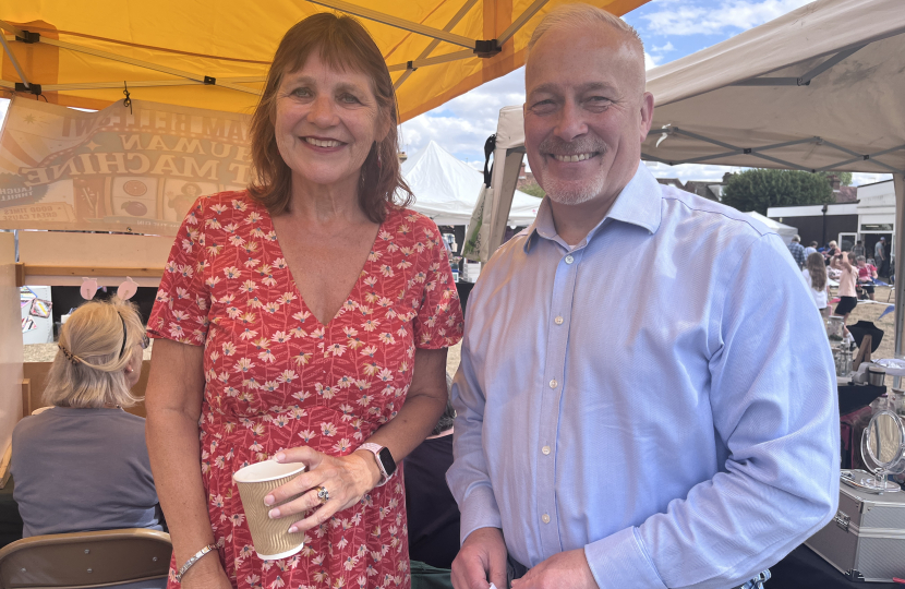 Richard Fuller MP with Cllr Jane Walker