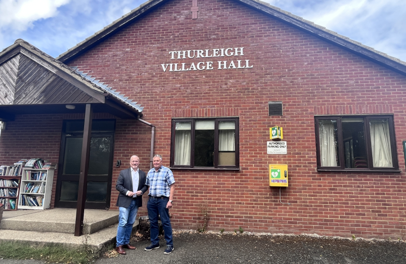 Richard with Martin Towler after Thurleigh drop-in surgery
