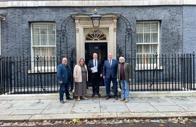 Richard with local councillors delivering a petition to No 10 which led to the Leasehold and Freehold Reform Act
